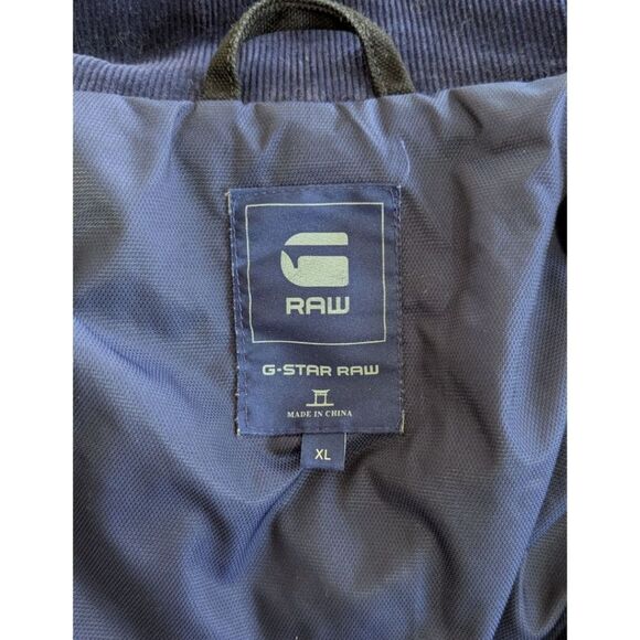 G-Star Raw Denim Fleet Garber Trench Black Canvas Field Coat Jacket Men's XL - Picture 11 of 13